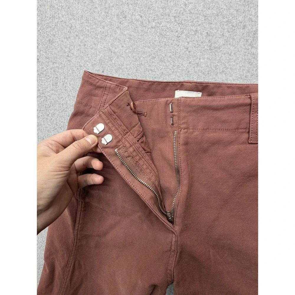 Wilfred Free Pants Womens 4 Brown Twill Wide Leg Chino Stretch Pockets 79439-2
